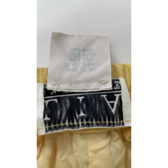 Spring Soft Butter Yellow Silk Pleated High Waisted Pants Womens Pants 26 x 29 - Picture 16 of 16